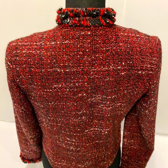 ALFANI Women’s Tweed Wool Blend Lined Business Stylish Chic Jacket size 6 EUC - Picture 3 of 11